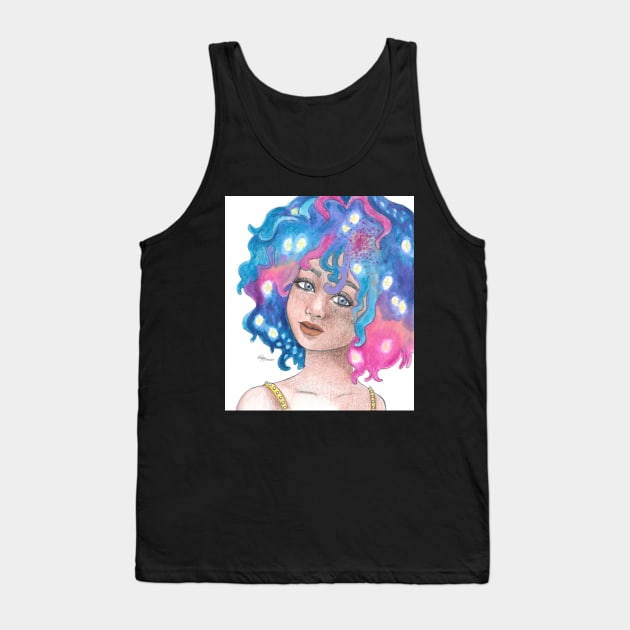 Galaxy Hair Tank Top by FairytalesInBlk